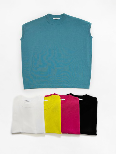 JOHNBULL  ドライコットンフレンチスリーブニットTシャツ