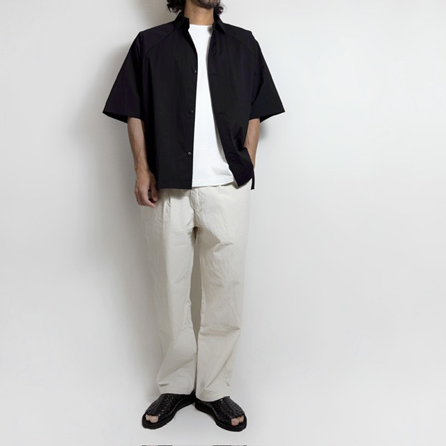 STILL BY HAND ラグランスリーブナイロンシャツ