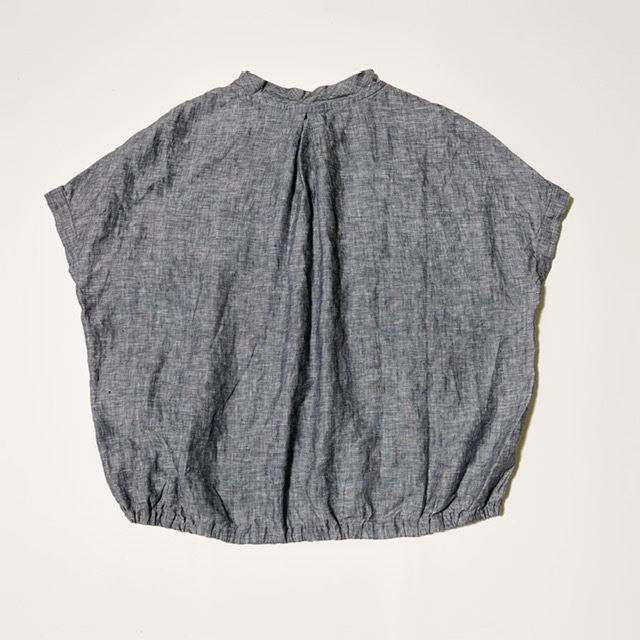 PRIT リネンショートスリーブ 裾ゴムワイドプルオーバー