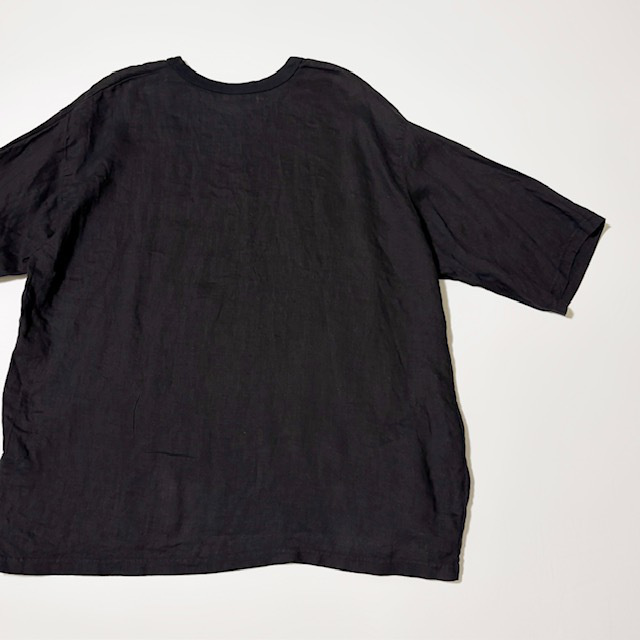 ARTE POVERA　リネン染め WIDEクルーT(半袖)
