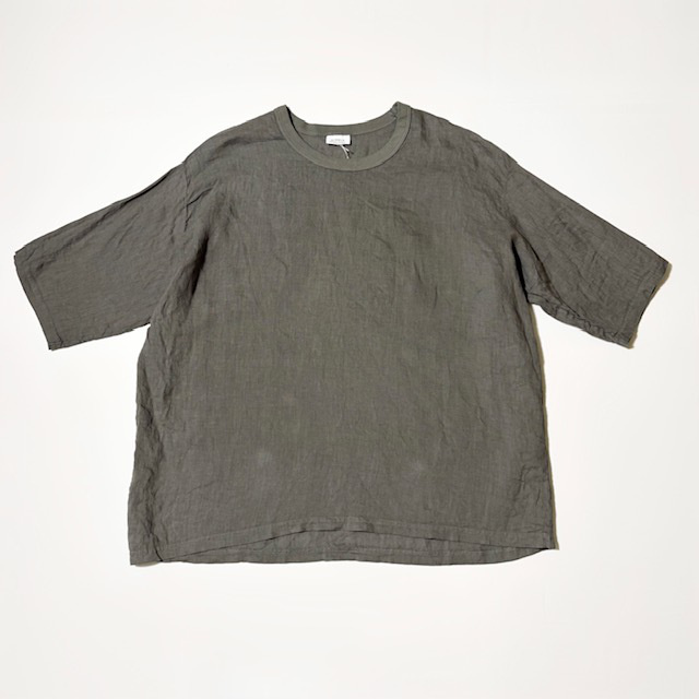 ARTE POVERA　リネン染め WIDEクルーT(半袖)