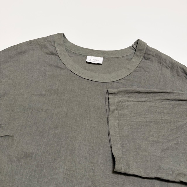 ARTE POVERA　リネン染め WIDEクルーT(半袖)