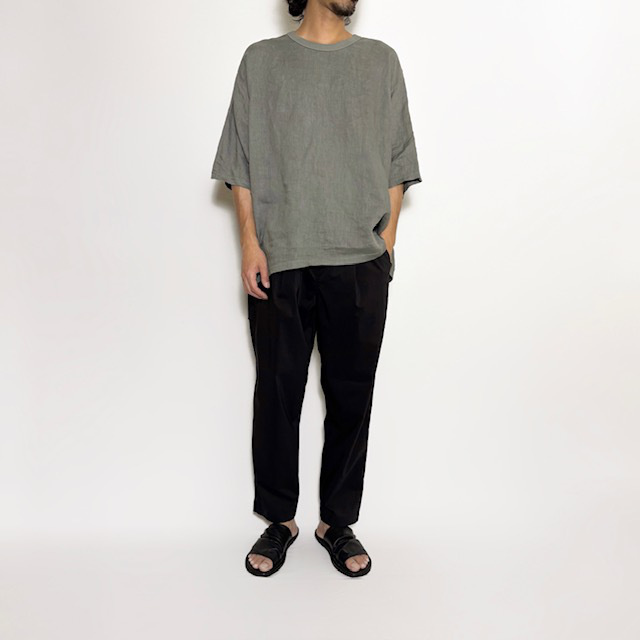 ARTE POVERA　リネン染め WIDEクルーT(半袖)