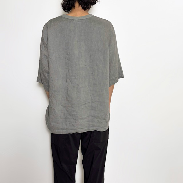 ARTE POVERA　リネン染め WIDEクルーT(半袖)