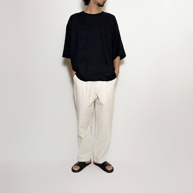 ARTE POVERA　リネン染め WIDEクルーT(半袖)