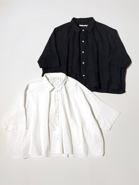 LABORATORY  COTTON JACQUARD ORDINARY  WIDE SHIRT BLOUSE