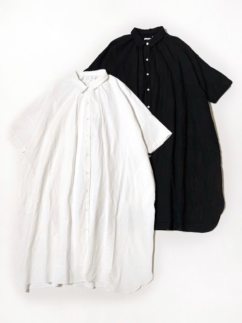 LABORATORY  COTTON JACQUARD ORDINARY  WIDE SHIRT ONE PIECE