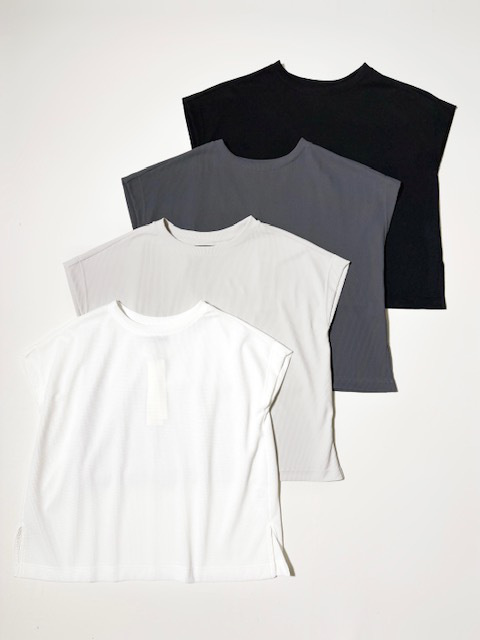 Lelill  ハイテクワッフルワイドTシャツ