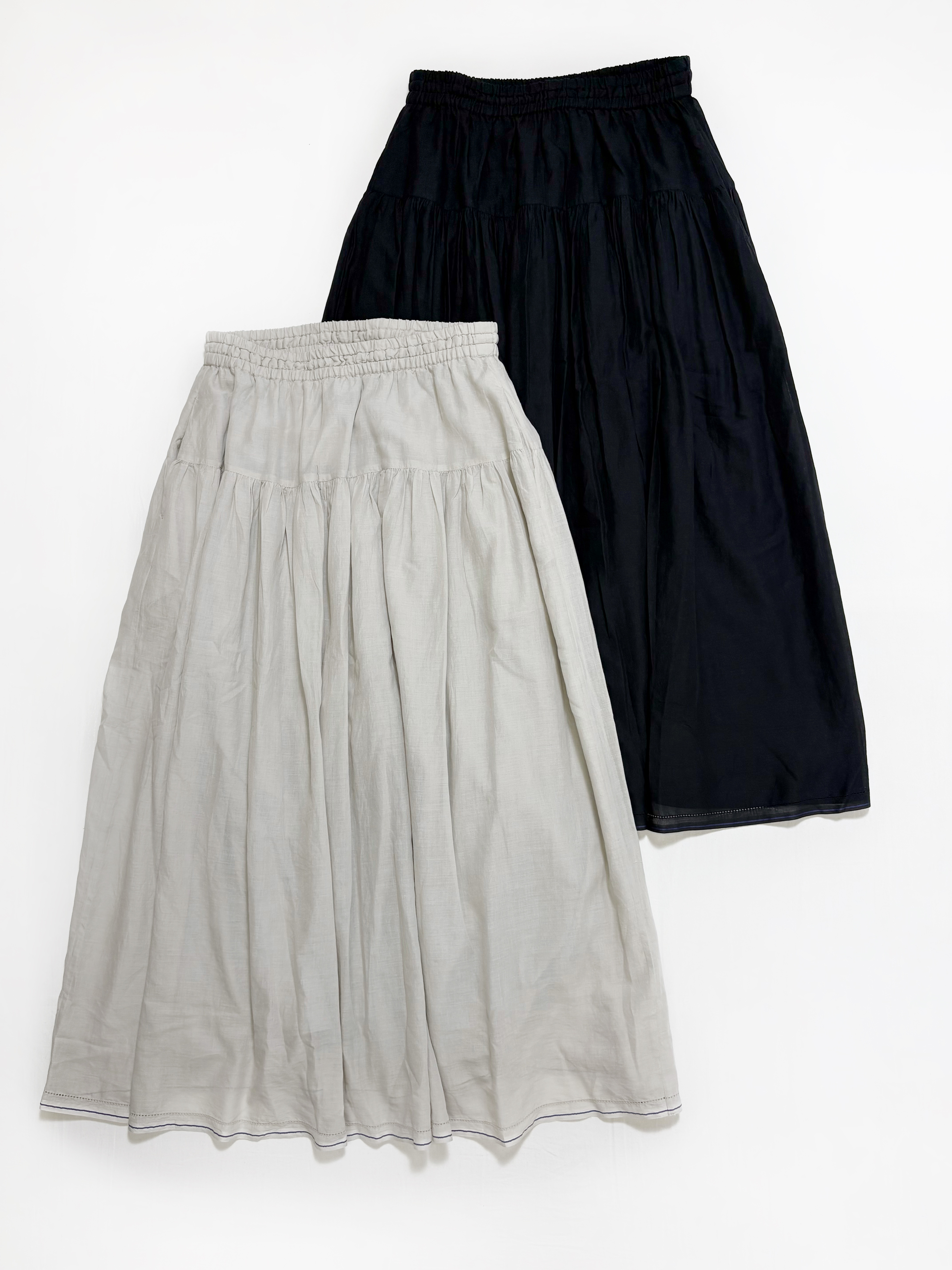 SOIL SUPER FINE VOIL with SELVEGE GATHERED SKIRT