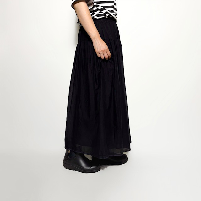 SOIL SUPER FINE VOIL with SELVEGE GATHERED SKIRT