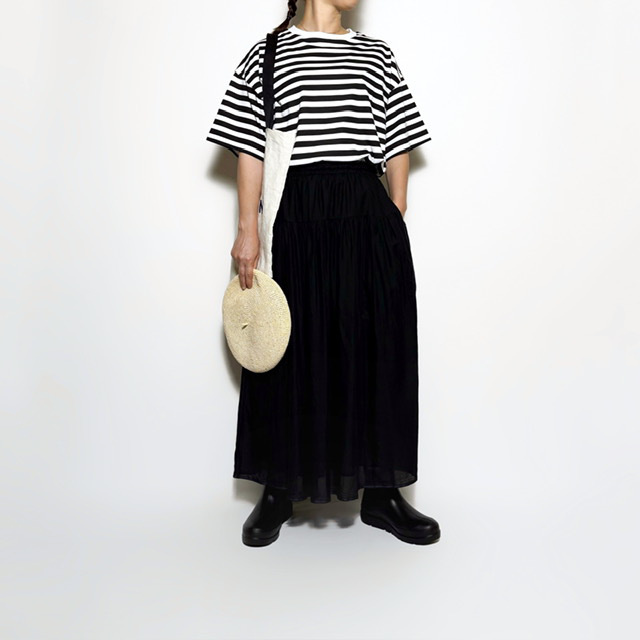 SOIL SUPER FINE VOIL with SELVEGE GATHERED SKIRT