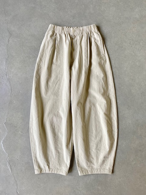 JOHNBULL コットンリネンバレルパンツ