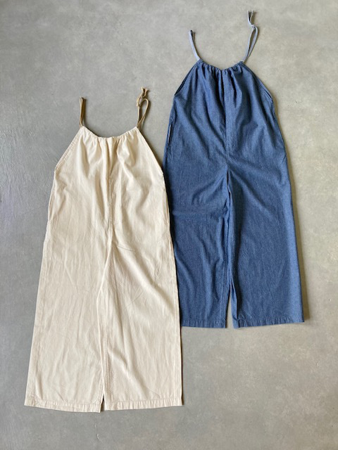 JOHNBULL シャンブレードローストリングサロペット