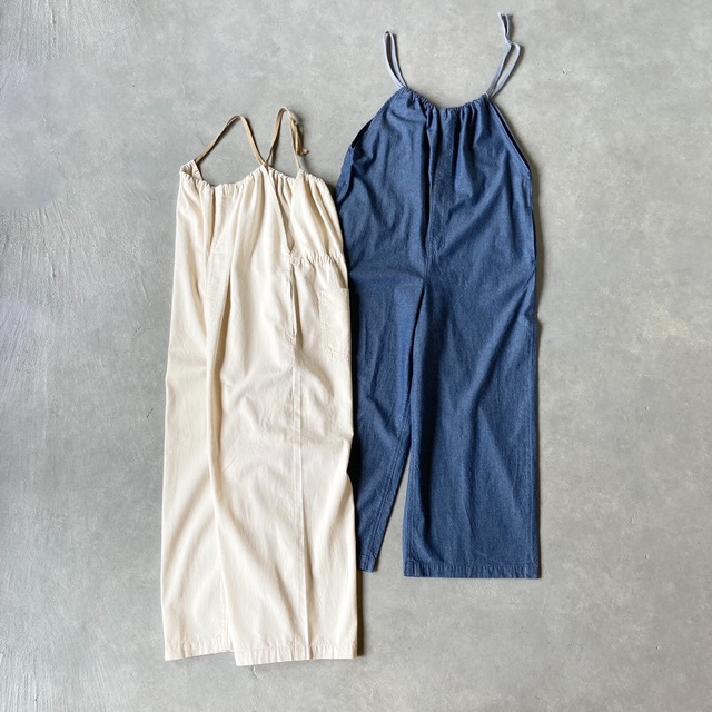 JOHNBULL シャンブレードローストリングサロペット