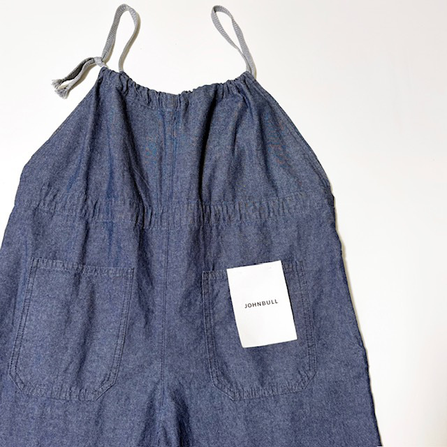 JOHNBULL シャンブレードローストリングサロペット