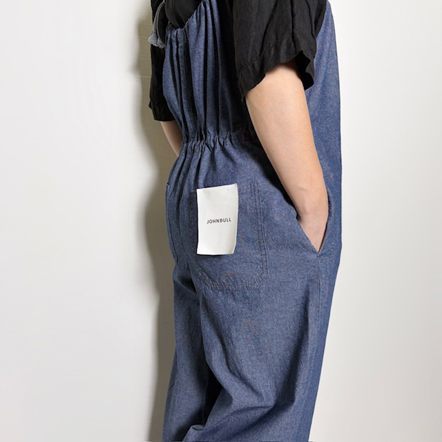 JOHNBULL シャンブレードローストリングサロペット