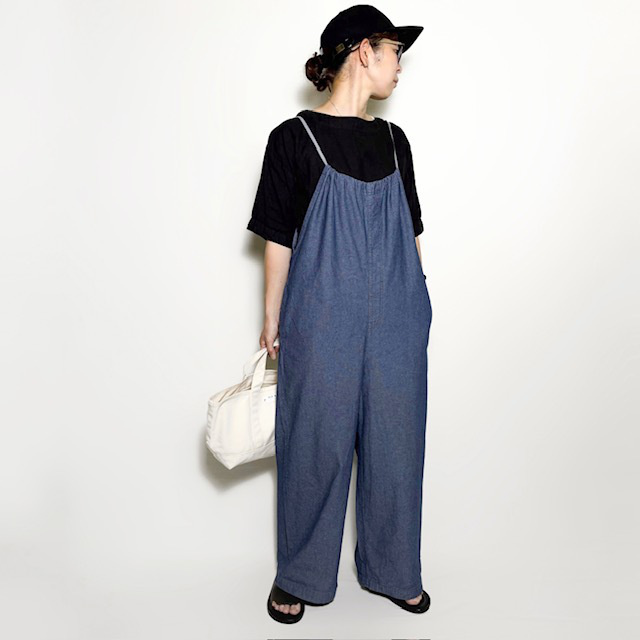 JOHNBULL シャンブレードローストリングサロペット