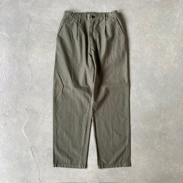 JOHNBULL コットンリネンワンタックイージーパンツ