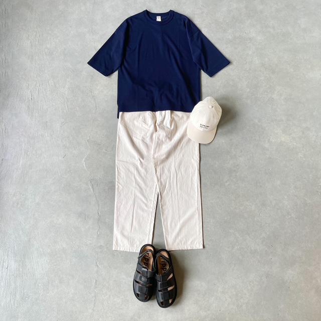 JOHNBULL コットンリネンワンタックイージーパンツ