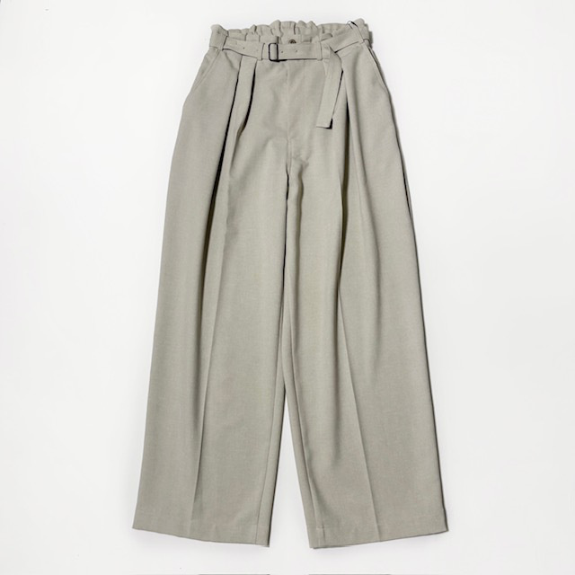 Lelill ベルテッドワイドパンツ