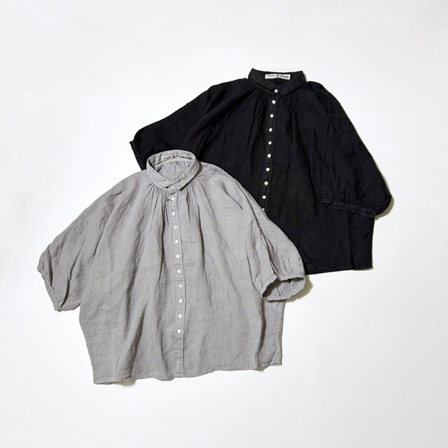 Brocante リネンキャンバスグランシャツ