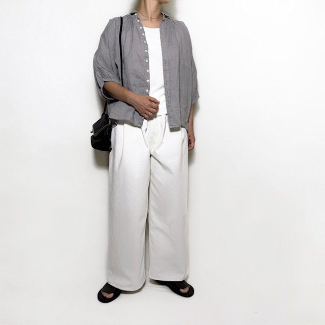 Brocante リネンキャンバスグランシャツ