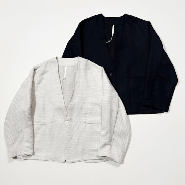 ARTE POVERA セレモニー リネンポリエステル混 ノーカラージャケット