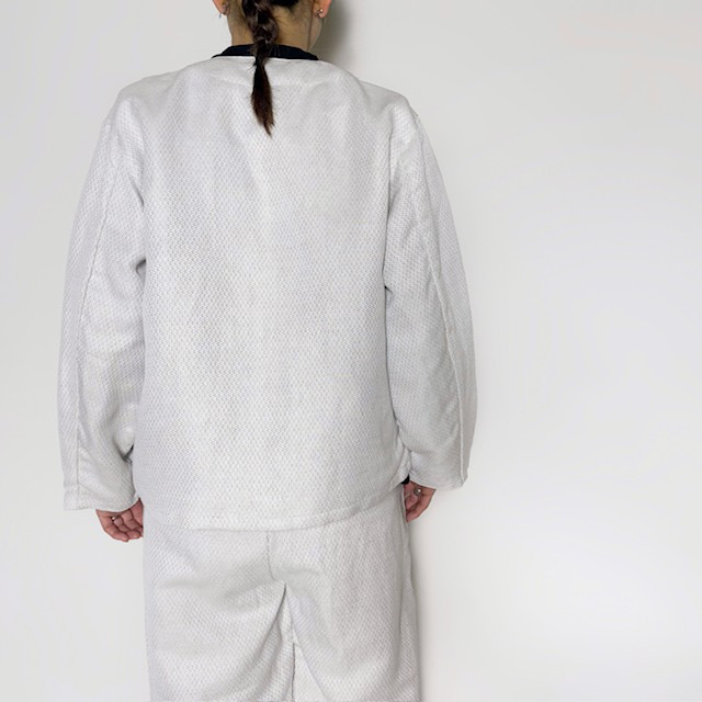 ARTE POVERA セレモニー リネンポリエステル混 ノーカラージャケット