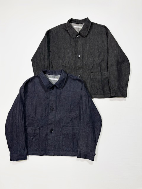 LABORATORY  NEP DENIM FRENCH WORK JACKET