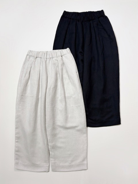 ARTE POVERA セレモニー リネンポリエステル混 2タックイージーパンツ