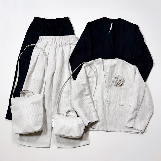 ARTE POVERA セレモニー リネンポリエステル混 サコッシュS