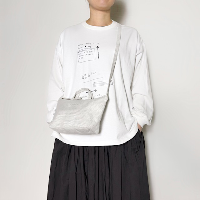 ARTE POVERA セレモニー リネンポリエステル混 サコッシュS