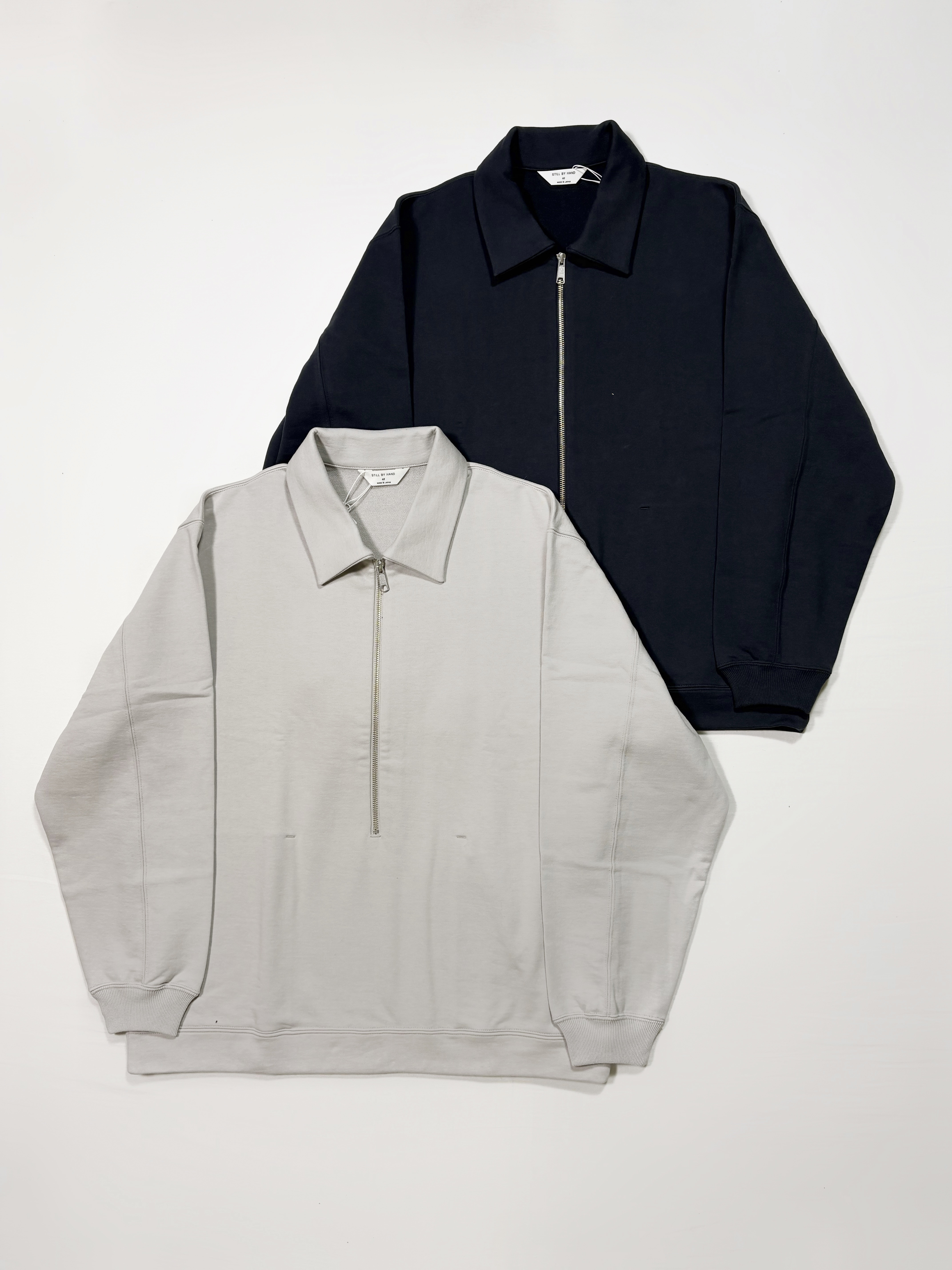 STILL BY HAND フレンチテリーハーフジッププルオーバースウェット