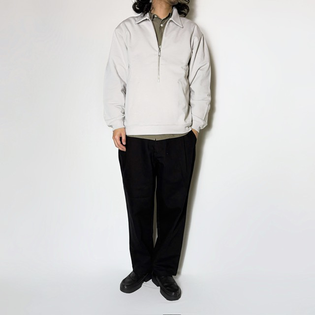 STILL BY HAND フレンチテリーハーフジッププルオーバースウェット