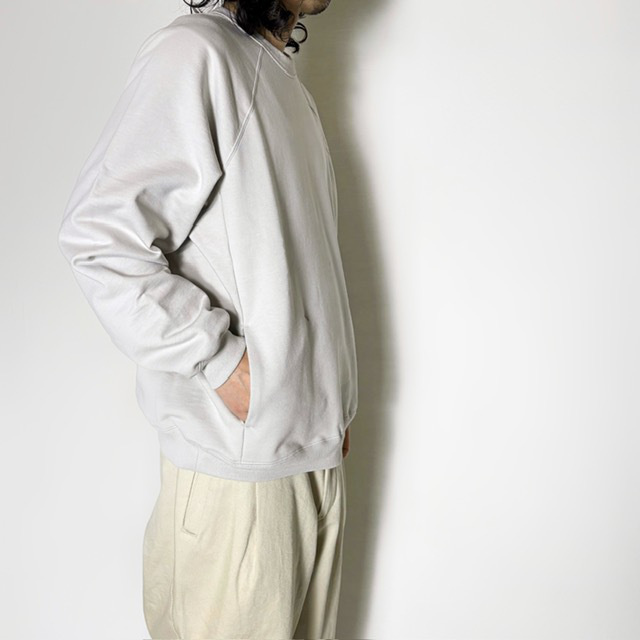 STILL BY HAND フレンチテリーラグランスリーブクルーネック