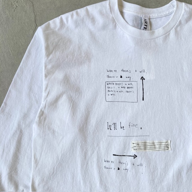 ARTEPOVERA NATSUME × KOTETSU コラボ GILDAN Re-Message LS/Tee