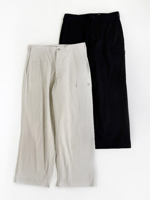 HTS (HARROW TOWN STORES)  COTTON LINEN PLAIN WORK PANTS