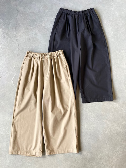 maison de soil COTTON DYED WEATHER 2TUCK WIDE EASY PANTS