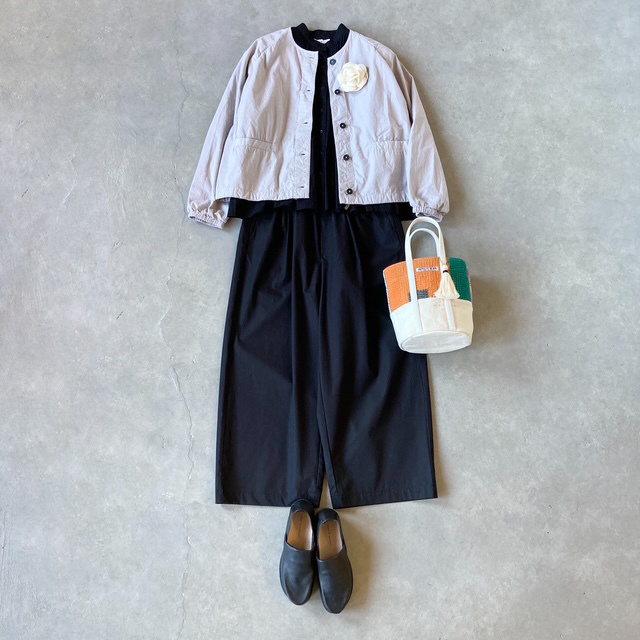 maison de soil COTTON DYED WEATHER 2TUCK WIDE EASY PANTS