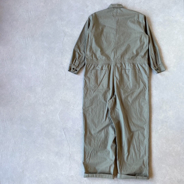 HTS (HARROW TOWN STORES) COTTON HERRINGBONE WASH ONE-UP COLLAR OVERALLS