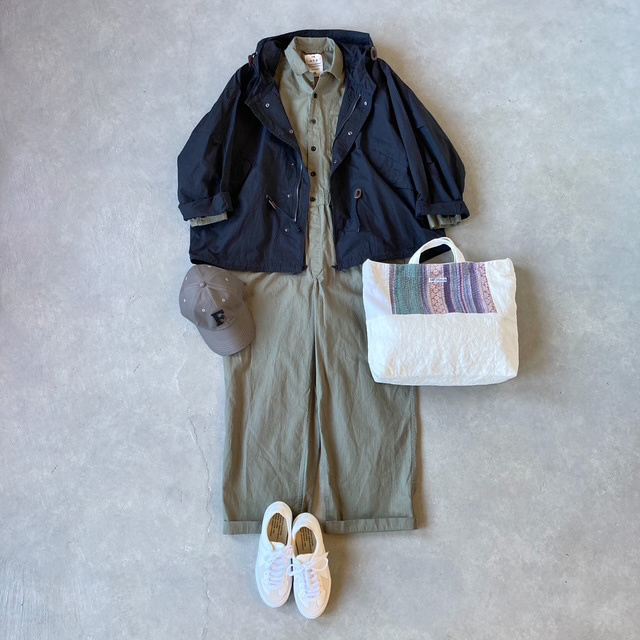 HTS (HARROW TOWN STORES) COTTON HERRINGBONE WASH ONE-UP COLLAR OVERALLS