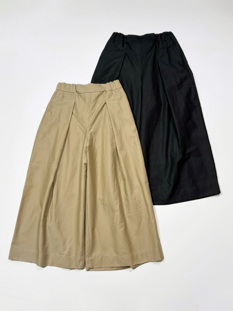 結-yui-  COTTON/LINEN BACK SATIN  WIDE TUCK EASY BAGS