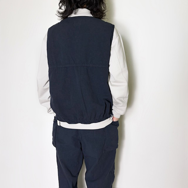 SAGE DE CRET コットンヘンプウェザー ロングワークベスト