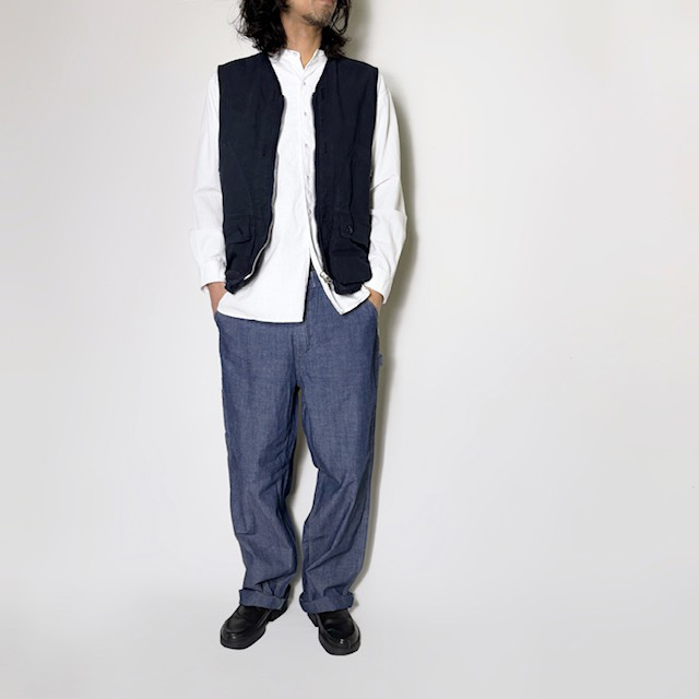 SAGE DE CRET コットンヘンプウェザー ロングワークベスト