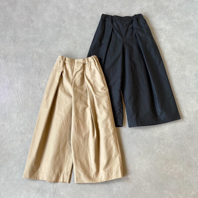 結-yui- COTTON/LINEN BACK SATIN  WIDE TUCK EASY BAGS