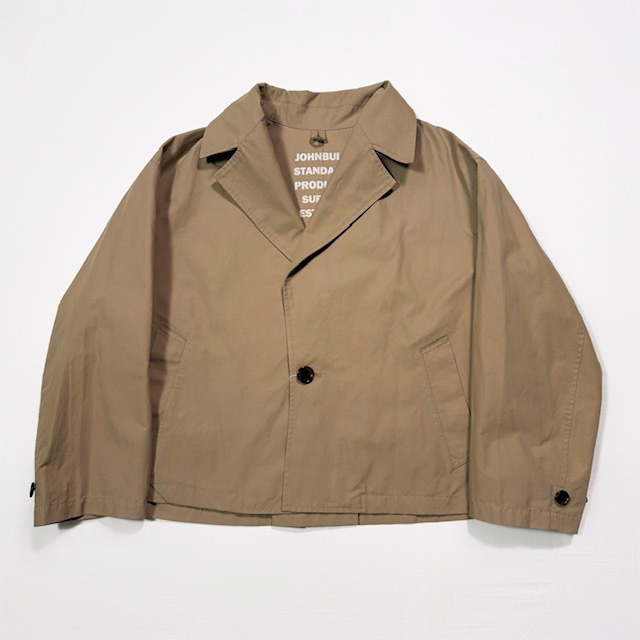 JOHNBULL ピーチツイルライト トレンチショートコート