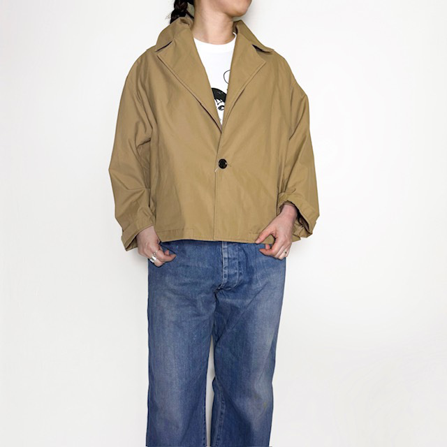 JOHNBULL ピーチツイルライト トレンチショートコート