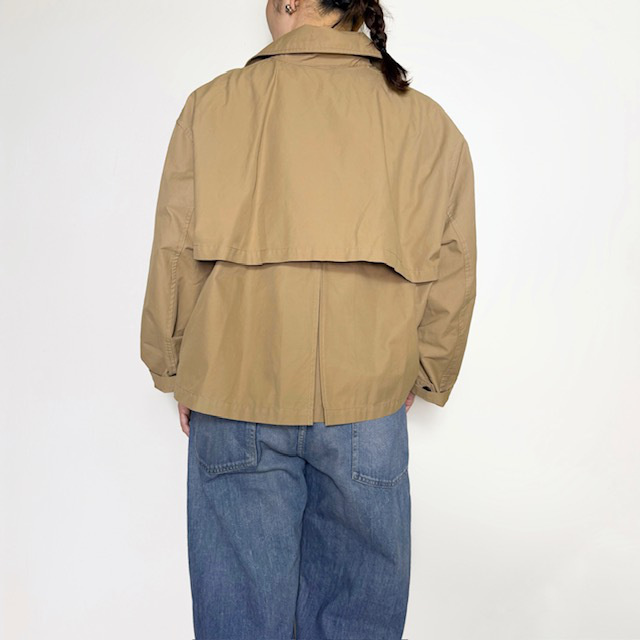 JOHNBULL ピーチツイルライト トレンチショートコート