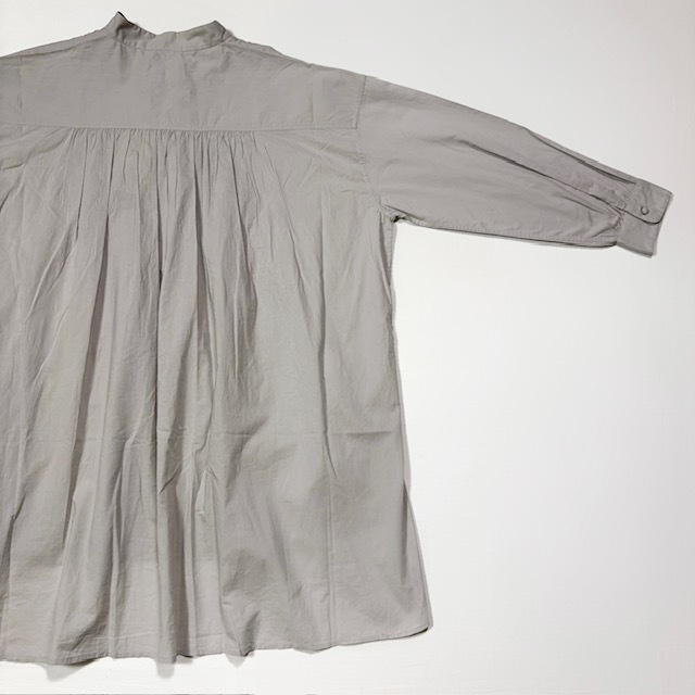 maison de soil 60s ORGANIC CAMBRIC WITH EMB BANDED COLLAR EMB TUNIC