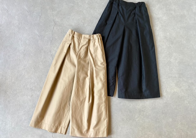 結-yui- COTTON/LINEN BACK SATIN WIDE TUCK EASY BAGS